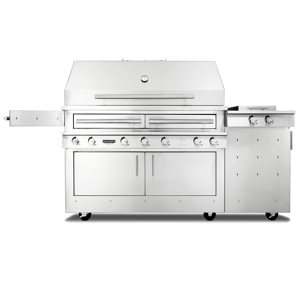 K750 Freestanding Hybrid Fire Grill with Side Burner